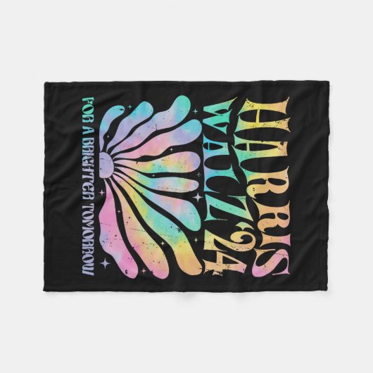 Harris Waltz 2024 für eine bessere Morgen-Gefärbte Fleecedecke (Vorderseite (Horizontal))