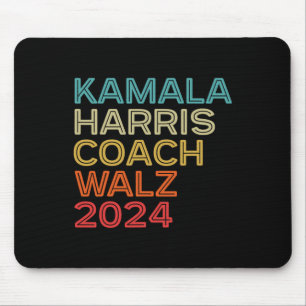 Harris Waltz 2024 Kamala Harris Coach W 2024 Retro Mousepad