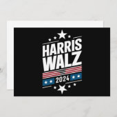 Harris Waltz 2024 Kamala Harris Tim Waltz 2024 Einladung (Vorne/Hinten)