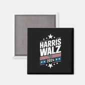 Harris Waltz 2024 Kamala Harris Tim Waltz 2024 Magnet (Vorderseite/Rückseite)