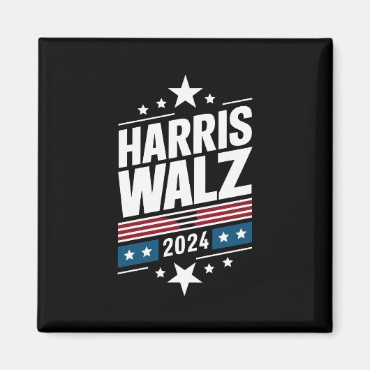 Harris Waltz 2024 Kamala Harris Tim Waltz 2024 Magnet (Vorne)