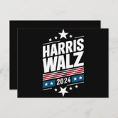 Harris Waltz 2024 Kamala Harris Tim Waltz 2024 Postkarte (Vorne/Hinten)