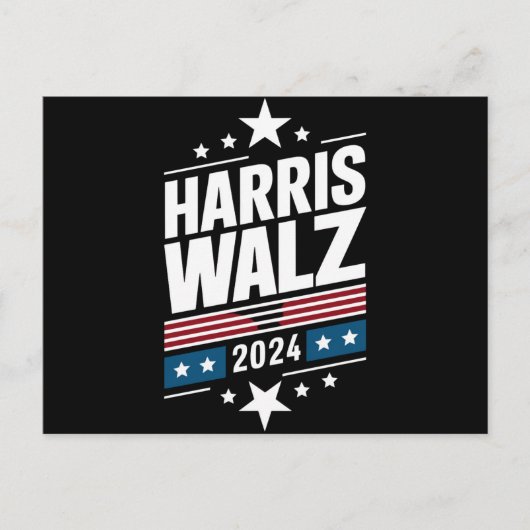 Harris Waltz 2024 Kamala Harris Tim Waltz 2024 Postkarte (Vorderseite)