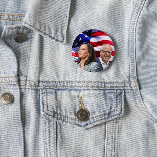 Harris Waltz 2024 - Kamala Harris Tim Waltz Button (Beispiel)