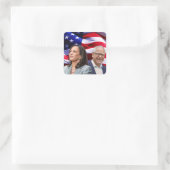 Harris Waltz 2024 - Kamala Harris Tim Waltz Quadratischer Aufkleber (Tasche)