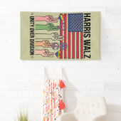 Harris Waltz 2024 Unity over Division Banner (Insitu)