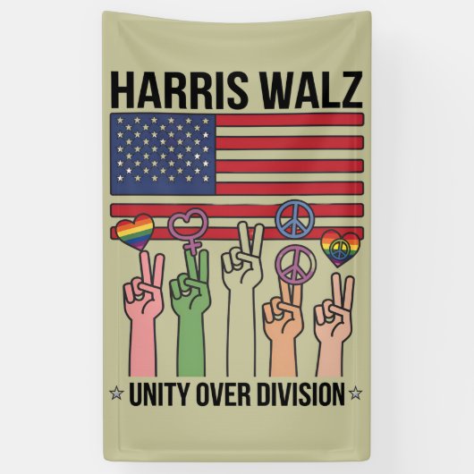 Harris Waltz 2024 Unity over Division Banner (Vertikal)