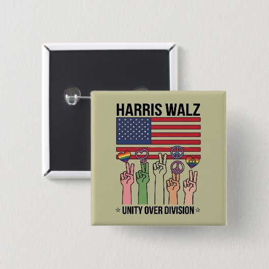 Harris Waltz 2024 Unity over Division Button (Vorne & Hinten)