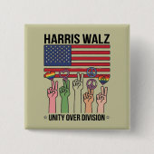 Harris Waltz 2024 Unity over Division Button (Vorderseite)