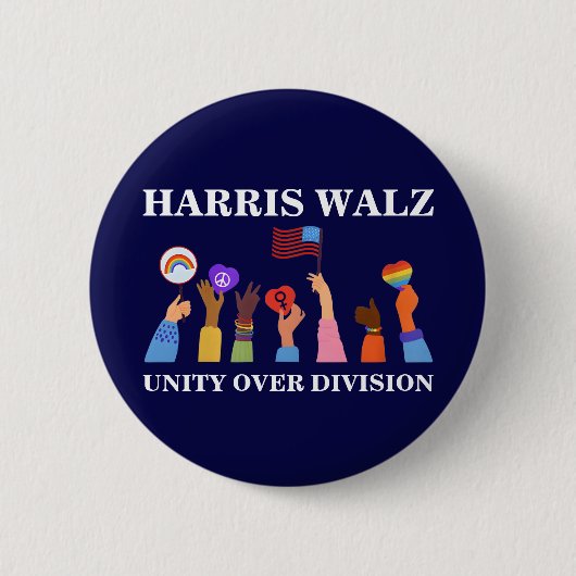 Harris Waltz 2024 Unity over Division Button (Vorderseite)