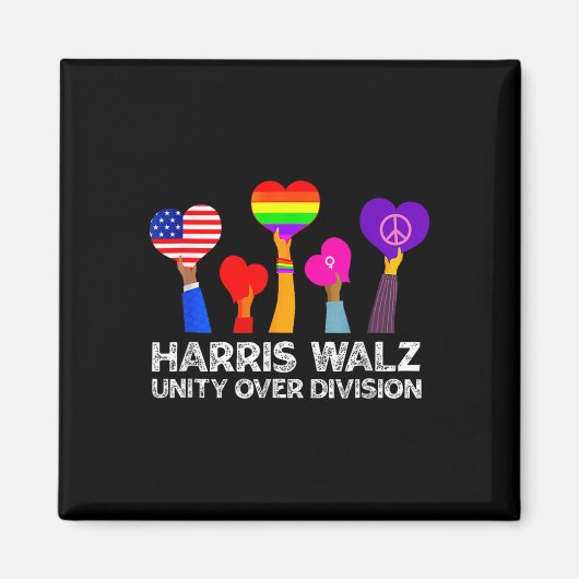 Harris Waltz 2024 Unity over Division Kamala Harri Magnet (Vorne)