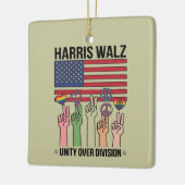 Harris Waltz 2024 Unity over Division Keramikornament (Links)