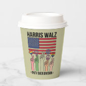 Harris Waltz 2024 Unity over Division Pappbecher (Vorderseite)