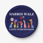 Harris Waltz 2024 Unity over Division Pappteller (Vorderseite)