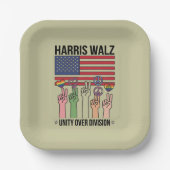 Harris Waltz 2024 Unity over Division Pappteller (Vorderseite)