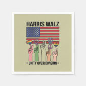 Harris Waltz 2024 Unity over Division Serviette (Vorderseite)