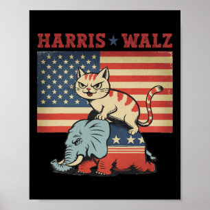 Harris Waltz 2024 Vizepräsident Präsidentenwahl Lu Poster