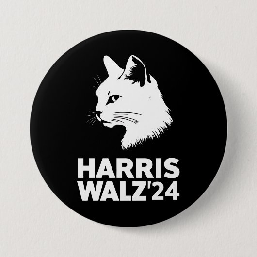 Harris Waltz 2024 Wahl Funny Cat Kamala Tim Button (Vorderseite)