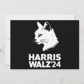 Harris Waltz 2024 Wahl Funny Cat Kamala Tim Einladung (Vorderseite)