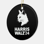 Harris Waltz 2024 Wahl Funny Cat Kamala Tim Keramik Ornament (Links)