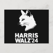 Harris Waltz 2024 Wahl Funny Cat Kamala Tim Postkarte (Vorderseite)