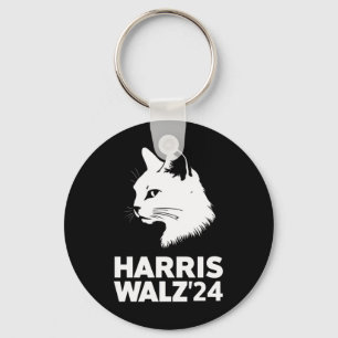 Harris Waltz 2024 Wahl Funny Cat Kamala Tim Schlüsselanhänger