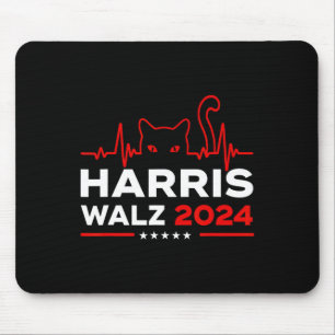 Harris Waltz 2024 Wahl Harris Tim Waltz Heartb Mousepad