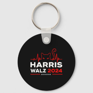 Harris Waltz 2024 Wahl Harris Tim Waltz Herzschlag Schlüsselanhänger
