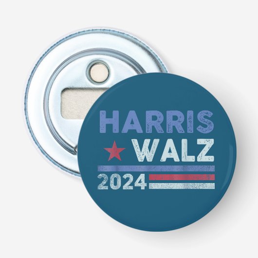 Harris Waltz 2024 Wahl Kamala Harris Navy Blue Flaschenöffner (Vorderseite)