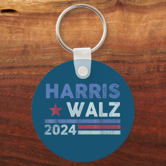Harris Waltz 2024 Wahl Kamala Harris Navy Blue Schlüsselanhänger (Vorderseite)