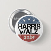 Harris Waltz 2024 Wahl Kamala Harris Tim Waltz Button (Vorne & Hinten)