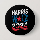 Harris Waltz 2024 Wahl Kamala Harris Tim Waltz Button (Vorderseite)