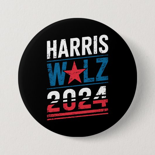 Harris Waltz 2024 Wahl Kamala Harris Tim Waltz Button (Vorderseite)