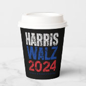 Harris Waltz 2024 Wahl Kamala Harris Tim Waltz Pappbecher (Vorderseite)