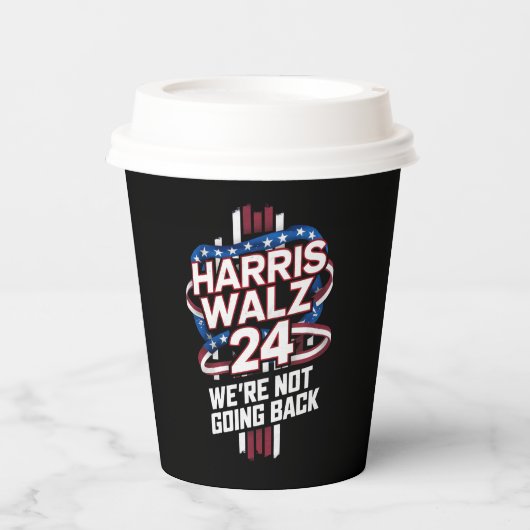 Harris Waltz 2024 Wahl Kamala Harris Tim Waltz Pappbecher (Vorderseite)
