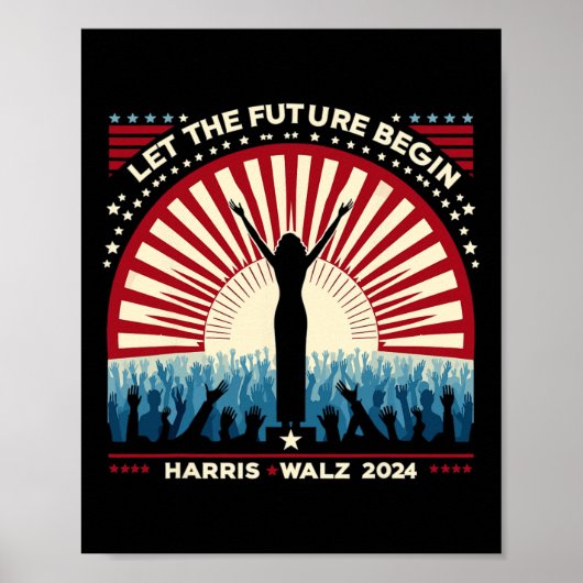 Harris Waltz 2024 Wahl Kamala Harris Tim Waltz Poster (Vorne)