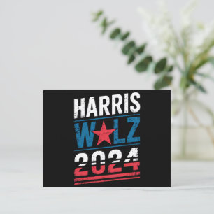 Harris Waltz 2024 Wahl Kamala Harris Tim Waltz Postkarte