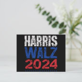 Harris Waltz 2024 Wahl Kamala Harris Tim Waltz Postkarte (Stehend Vorderseite)