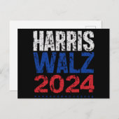 Harris Waltz 2024 Wahl Kamala Harris Tim Waltz Postkarte (Vorne/Hinten)