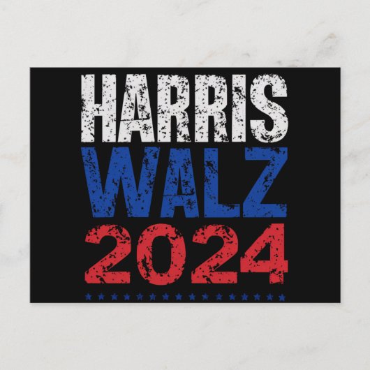 Harris Waltz 2024 Wahl Kamala Harris Tim Waltz Postkarte (Vorderseite)