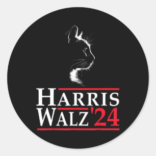 Harris Waltz 2024 Wahl Kamala Harris Tim Waltz Runder Aufkleber