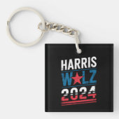 Harris Waltz 2024 Wahl Kamala Harris Tim Waltz Schlüsselanhänger (Vorderseite)