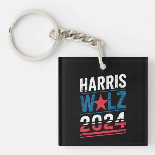 Harris Waltz 2024 Wahl Kamala Harris Tim Waltz Schlüsselanhänger (Vorderseite)