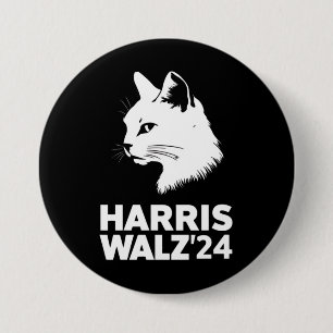 Harris Waltz 2024 Wahl Lustige Katze Kamala Tim  Button