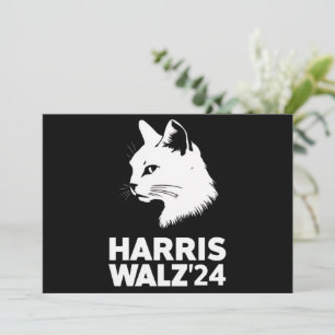 Harris Waltz 2024 Wahl Lustige Katze Kamala Tim  Einladung