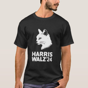Harris Waltz 2024 Wahl Lustige Katze Kamala Tim  T-Shirt