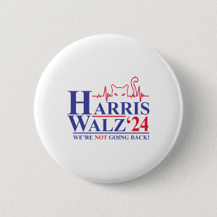 Harris Waltz 2024 Wir gehen nicht zurück Funny Cat Button
