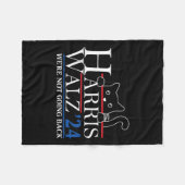 Harris Waltz 2024 Wir gehen nicht zurück Funny Cat Fleecedecke (Vorderseite (Horizontal))