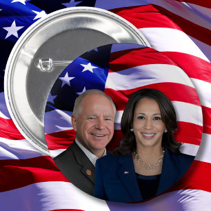 Harris Waltz Foto 2024 - Kamala Harris Tim Waltz Button