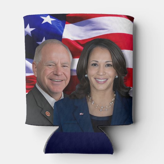 Harris Waltz Foto 2024 - Kamala Harris Tim Waltz Dosenkühler (Rückseite)